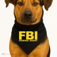 FBI Federal Agent USA-Made Doggie Bandana thumb 1