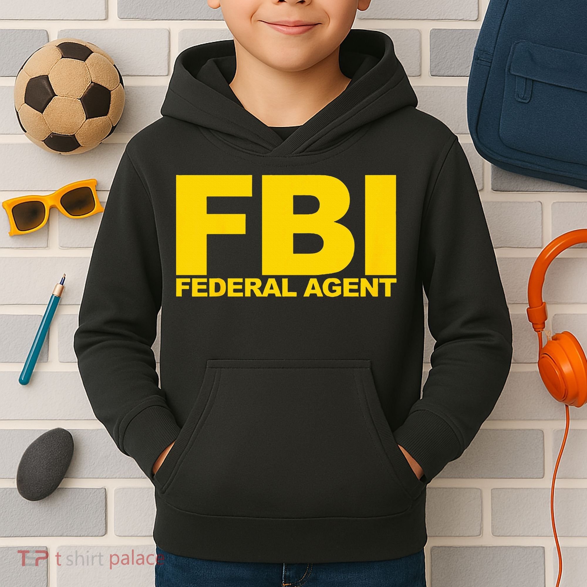 FBI Federal Agent Kids Hoodie