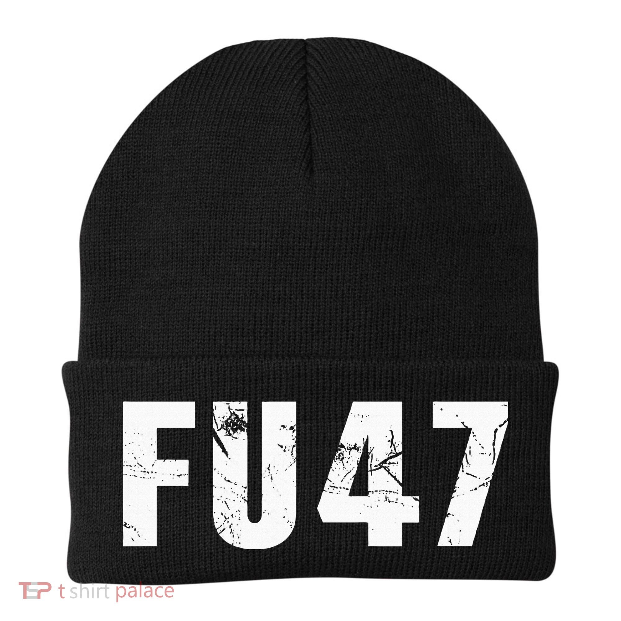 Funny Fu47 Anti Trump Patriotic Pro Harris Democrat 2024 Beanie