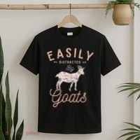 Funny Farm Animal Farmer Flowers Farming Floral Goat T-Shirt thumb 2