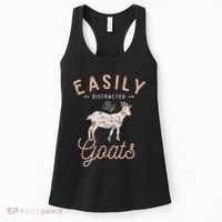 Funny Farm Animal Farmer Flowers Farming Floral Goat Women's Tank Top thumb 0