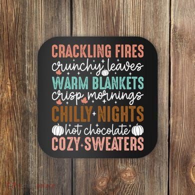 Funny Fall Autumn Season Quote Coaster