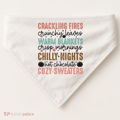 Funny Fall Autumn Season Quote USA-Made Doggie Bandana