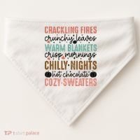 Funny Fall Autumn Season Quote USA-Made Doggie Bandana thumb 0