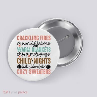 Funny Fall Autumn Season Quote Button