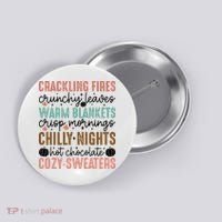 Funny Fall Autumn Season Quote Button thumb 0