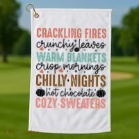 Funny Fall Autumn Season Quote Golf Towel thumb 1