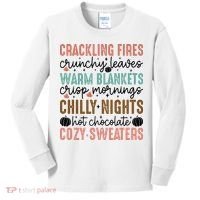 Funny Fall Autumn Season Quote Kids Long Sleeve Shirt thumb 0