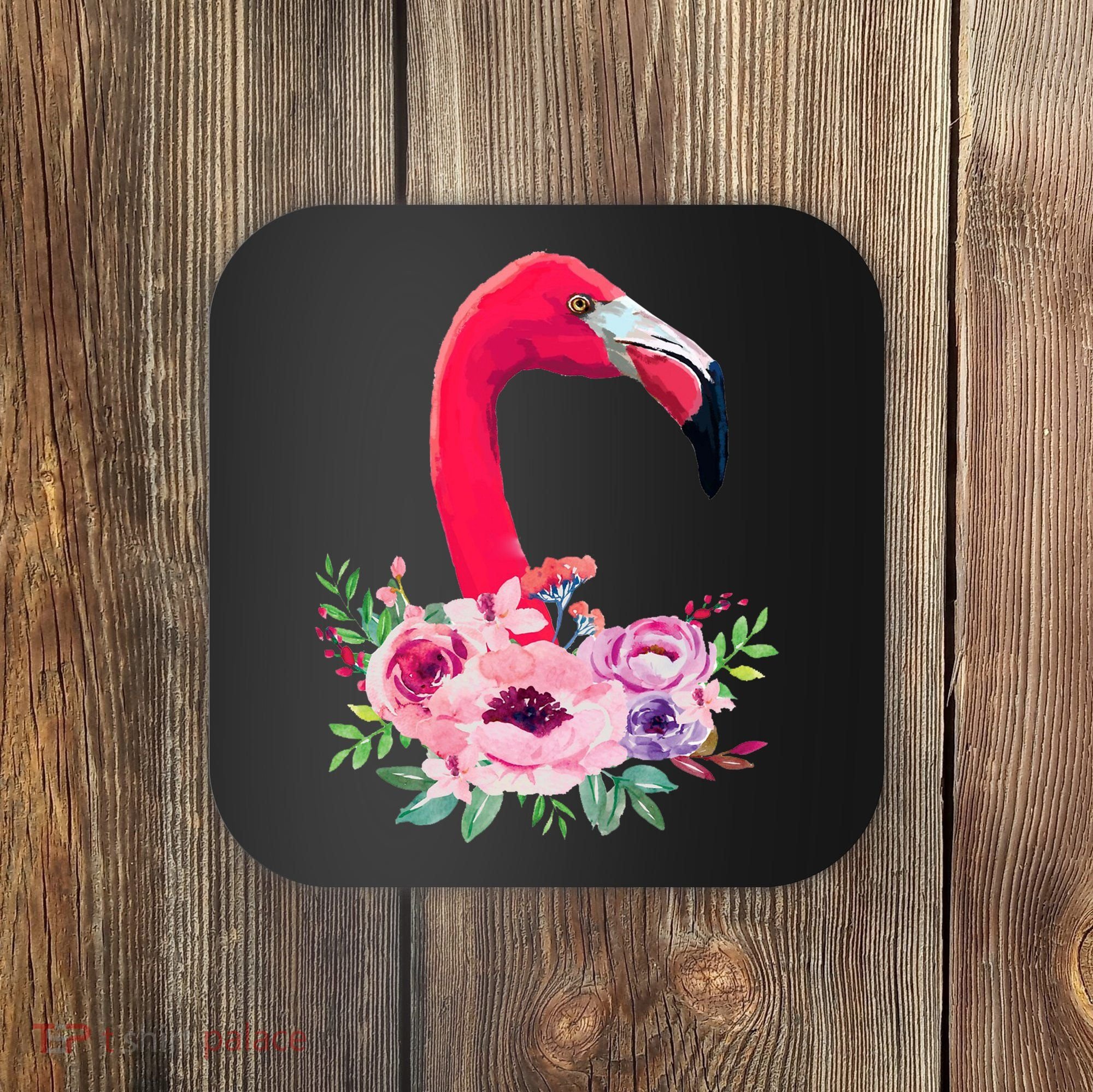 Flamingo Floral Art Coaster