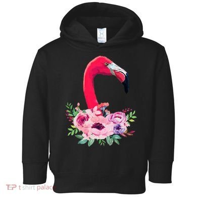 Flamingo Floral Art Toddler Hoodie