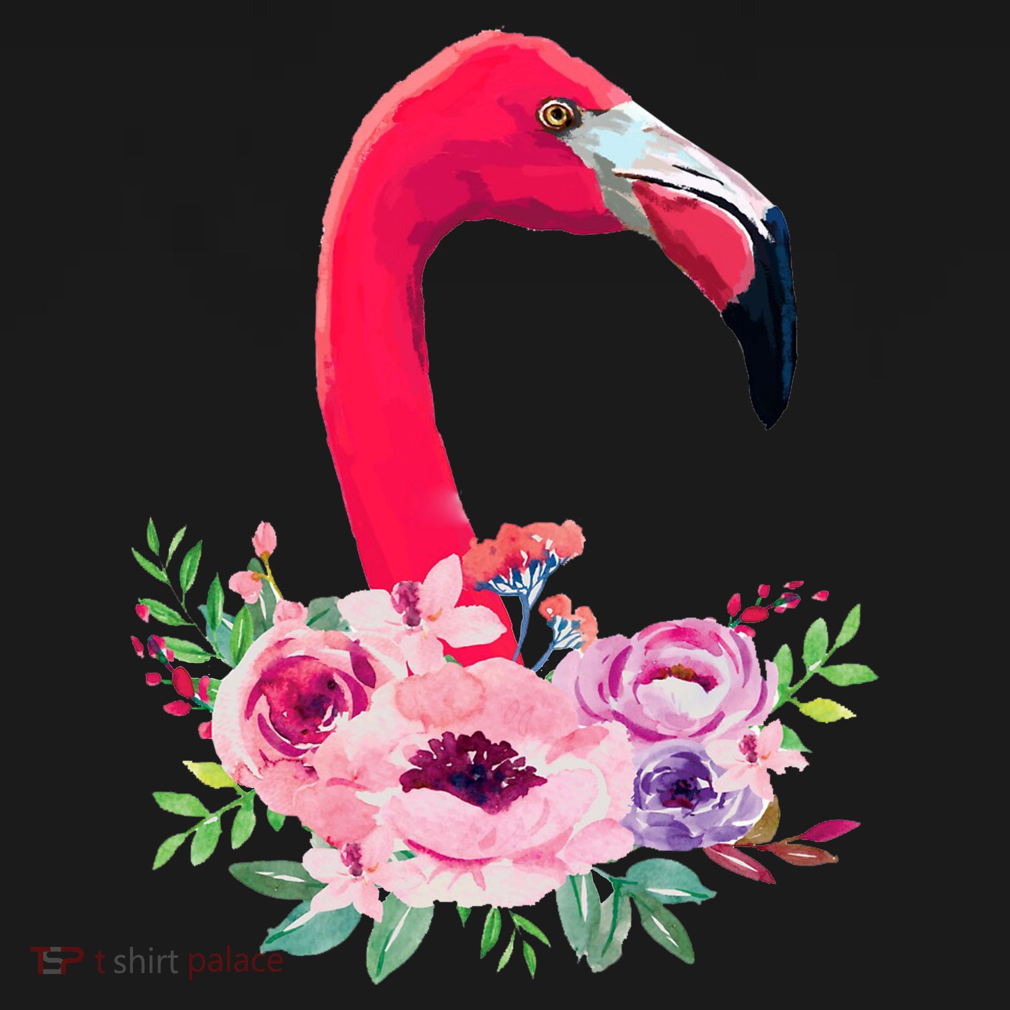 Flamingo Floral Art Tote Bag