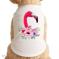 Flamingo Floral Art Doggie Tank thumb 0