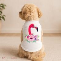 Flamingo Floral Art Doggie Tank thumb 2
