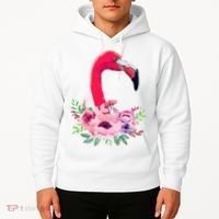 Flamingo Floral Art Hoodie thumb 2