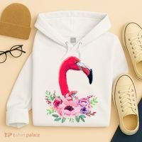 Flamingo Floral Art Hoodie thumb 4