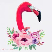 Flamingo Floral Art Hoodie thumb 7