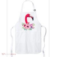 Flamingo Floral Art Apron thumb 0