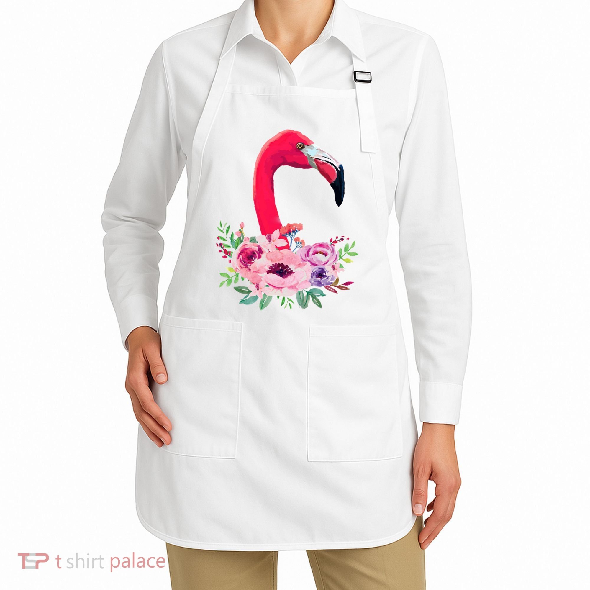 Flamingo Floral Art Apron