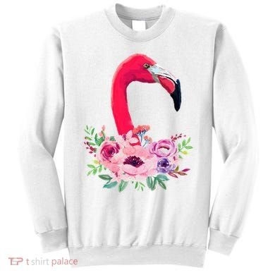 Flamingo Floral Art Sweatshirt