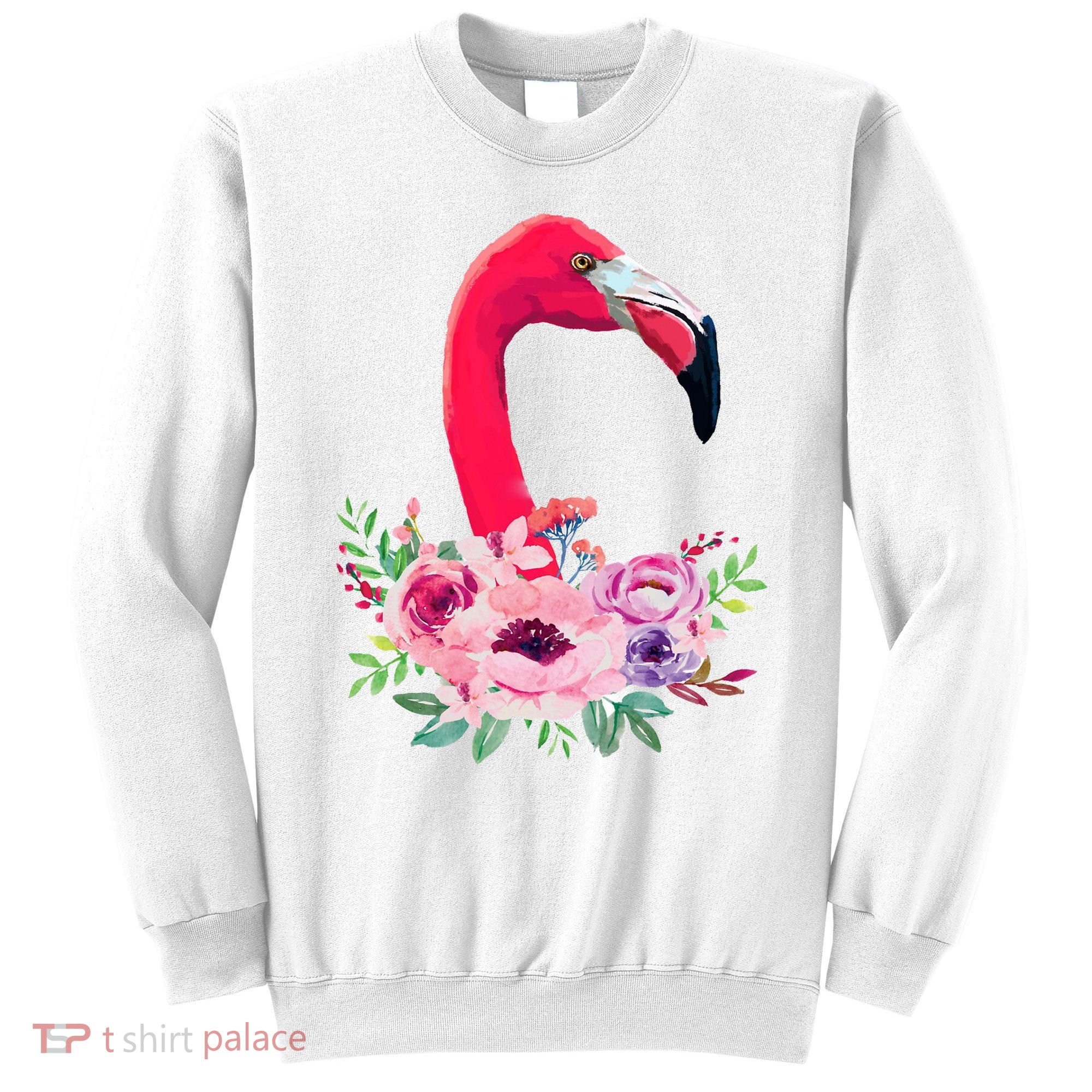 Flamingo Floral Art Sweatshirt