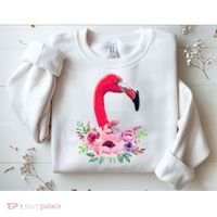 Flamingo Floral Art Sweatshirt thumb 2