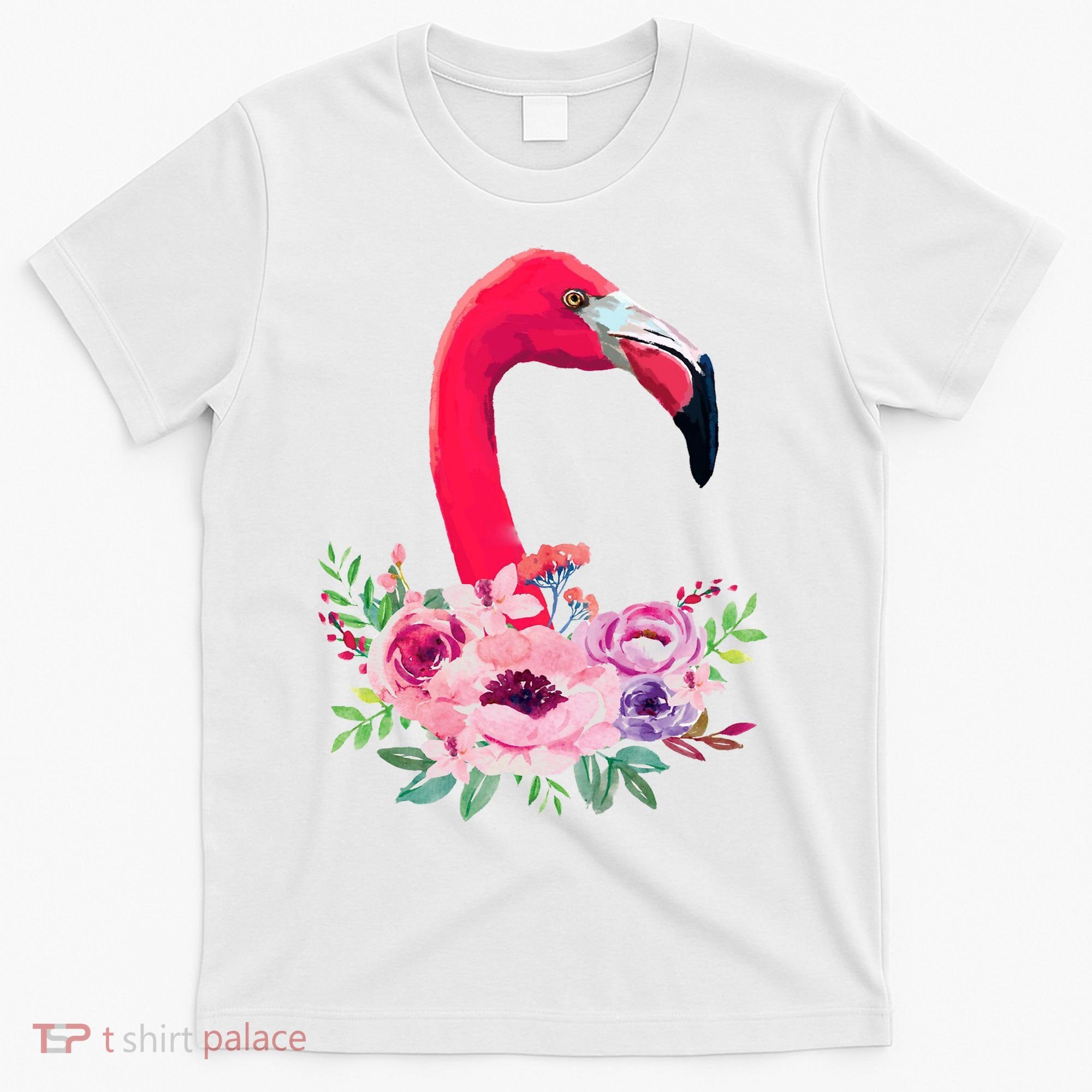 Flamingo Floral Art T-Shirt