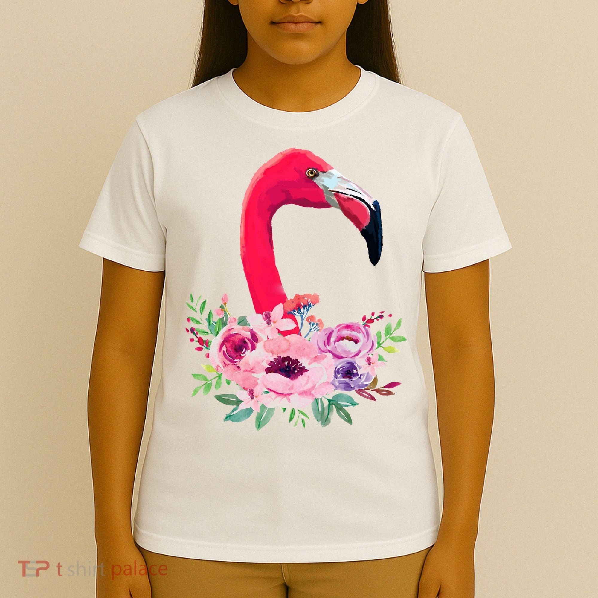 Flamingo Floral Art T-Shirt