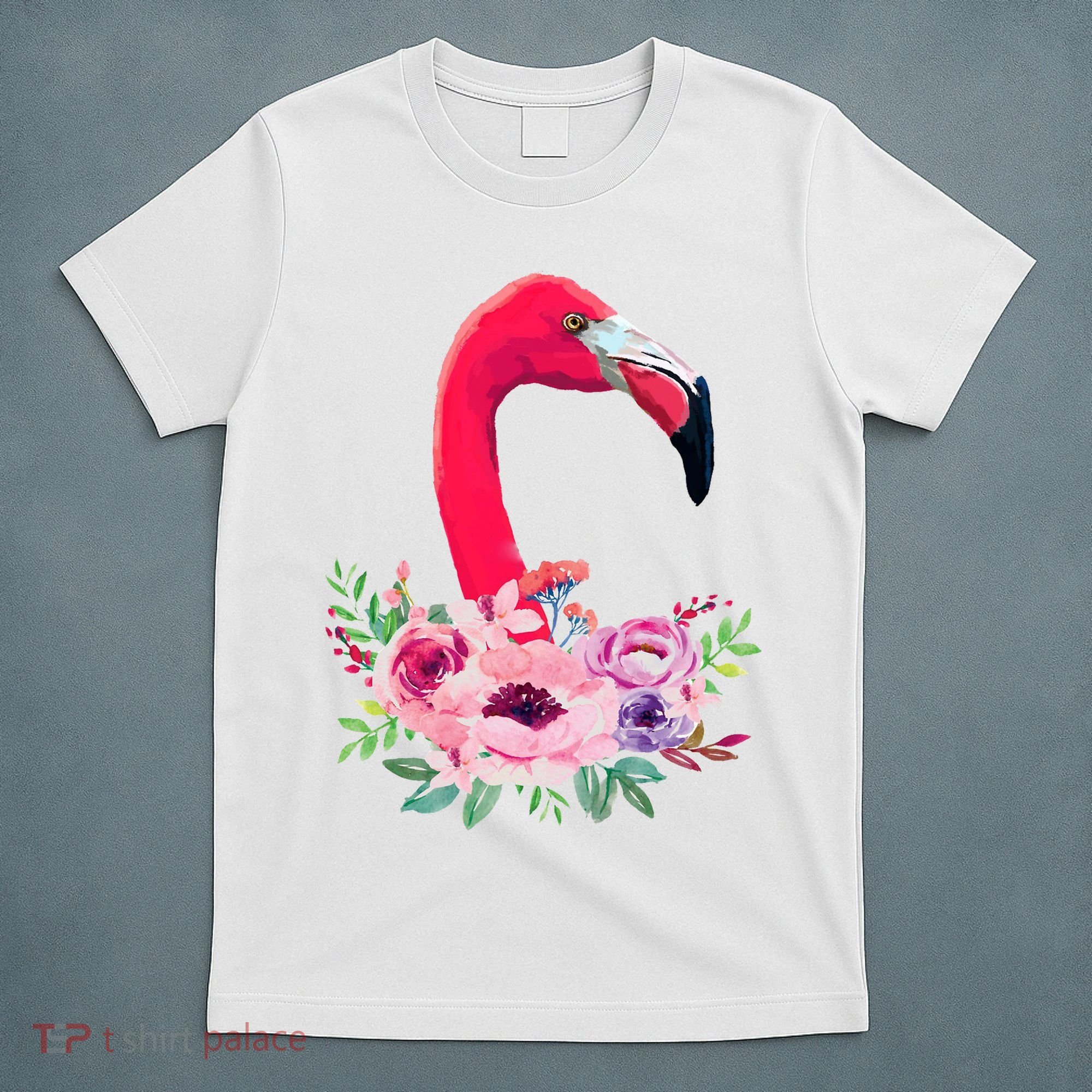 Flamingo Floral Art T-Shirt