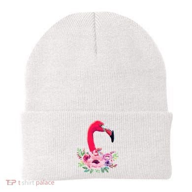 Flamingo Floral Art Beanie