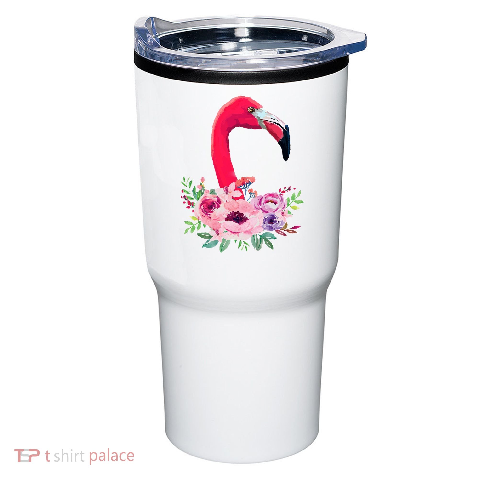 Flamingo Floral Art Tumbler