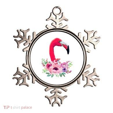 Flamingo Floral Art Ornament