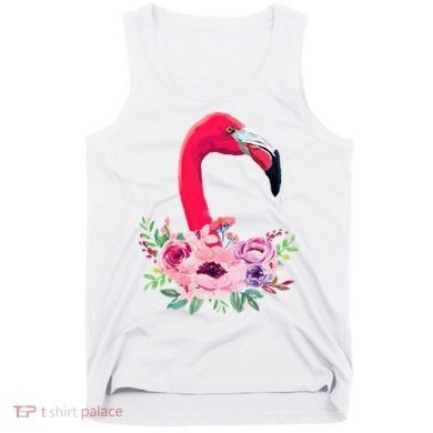 Flamingo Floral Art Tank Top