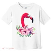 Flamingo Floral Art Toddler T-Shirt thumb 0
