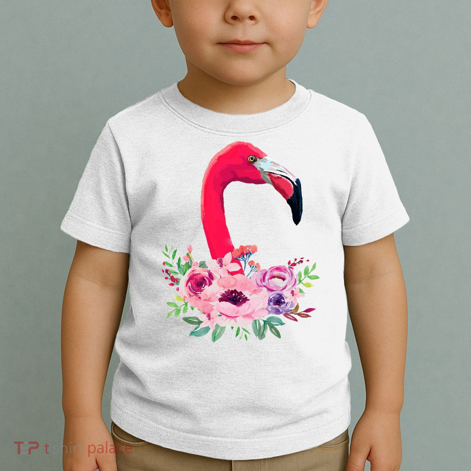 Flamingo Floral Art Toddler T-Shirt