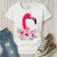 Flamingo Floral Art Women's T-Shirt thumb 3