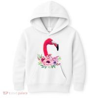 Flamingo Floral Art Kids Hoodie thumb 0