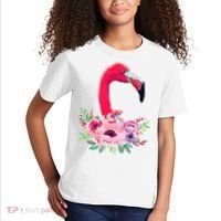 Flamingo Floral Art Kids T-Shirt thumb 2