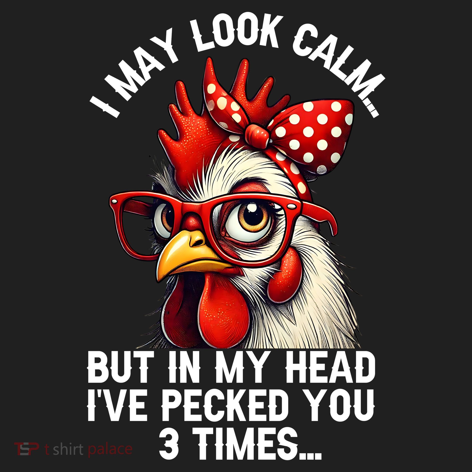 Funny Farm Animal Chicken Meme I May Look Calm Pecked Hat