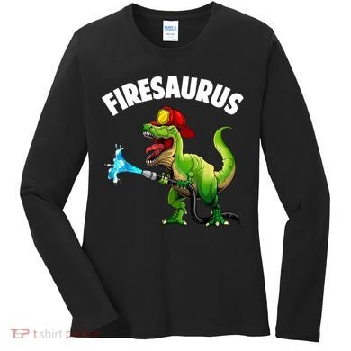 Future Firefighter Art For Fire Department Fireman Women's Long Sleeve Shirt