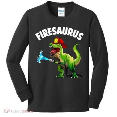 Future Firefighter Art For Fire Department Fireman Kids Long Sleeve Shirt