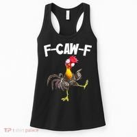 Funny Farm Animals F-Caw-F Chicken FCAWF Rooster Meme Women's Tank Top thumb 0
