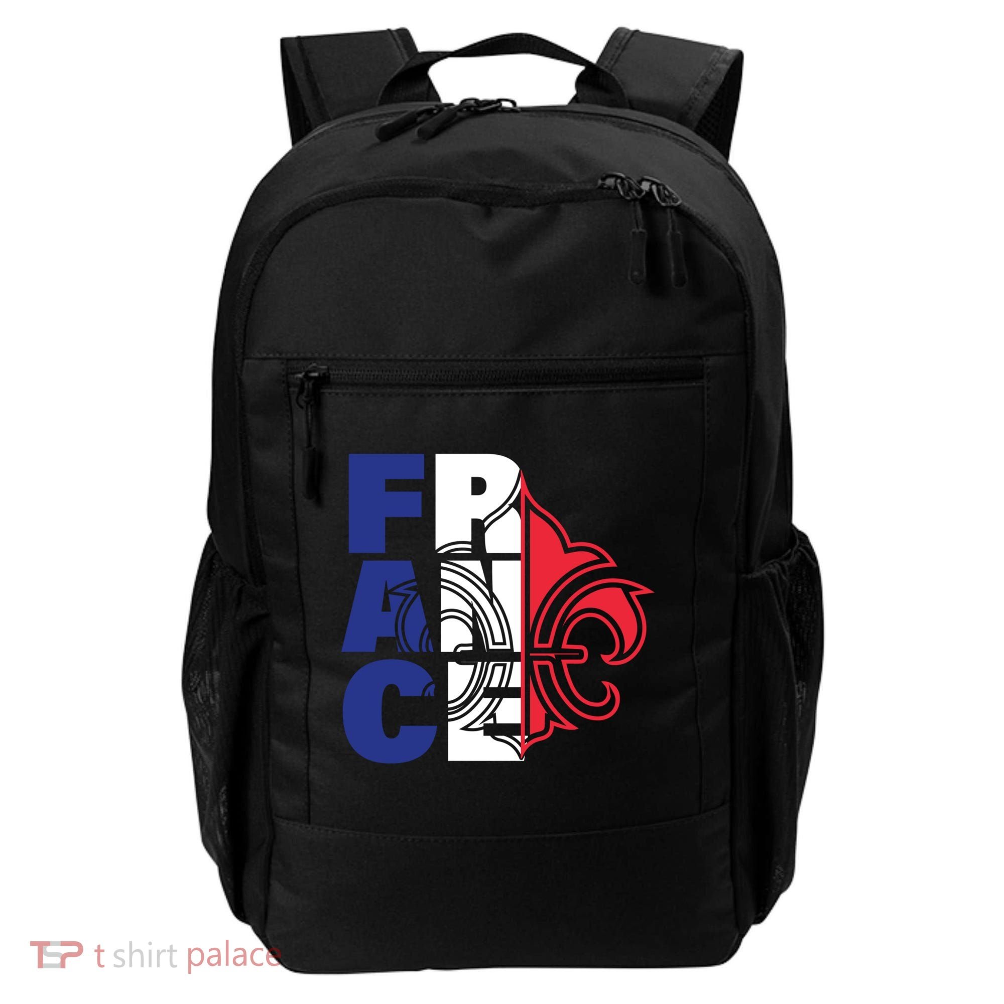 France Flag And Fleurdelis Patriotic Elegance Gift Backpack