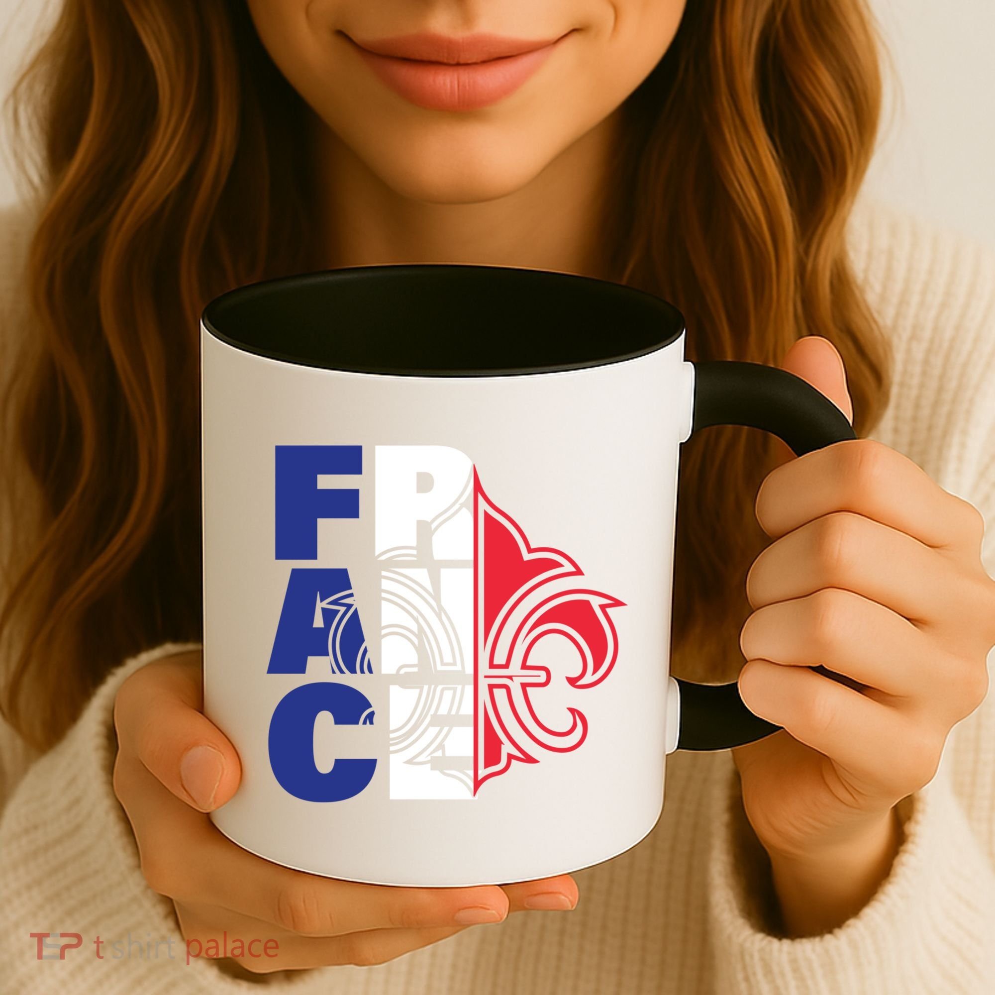 France Flag And Fleurdelis Patriotic Elegance Gift Coffee Mug