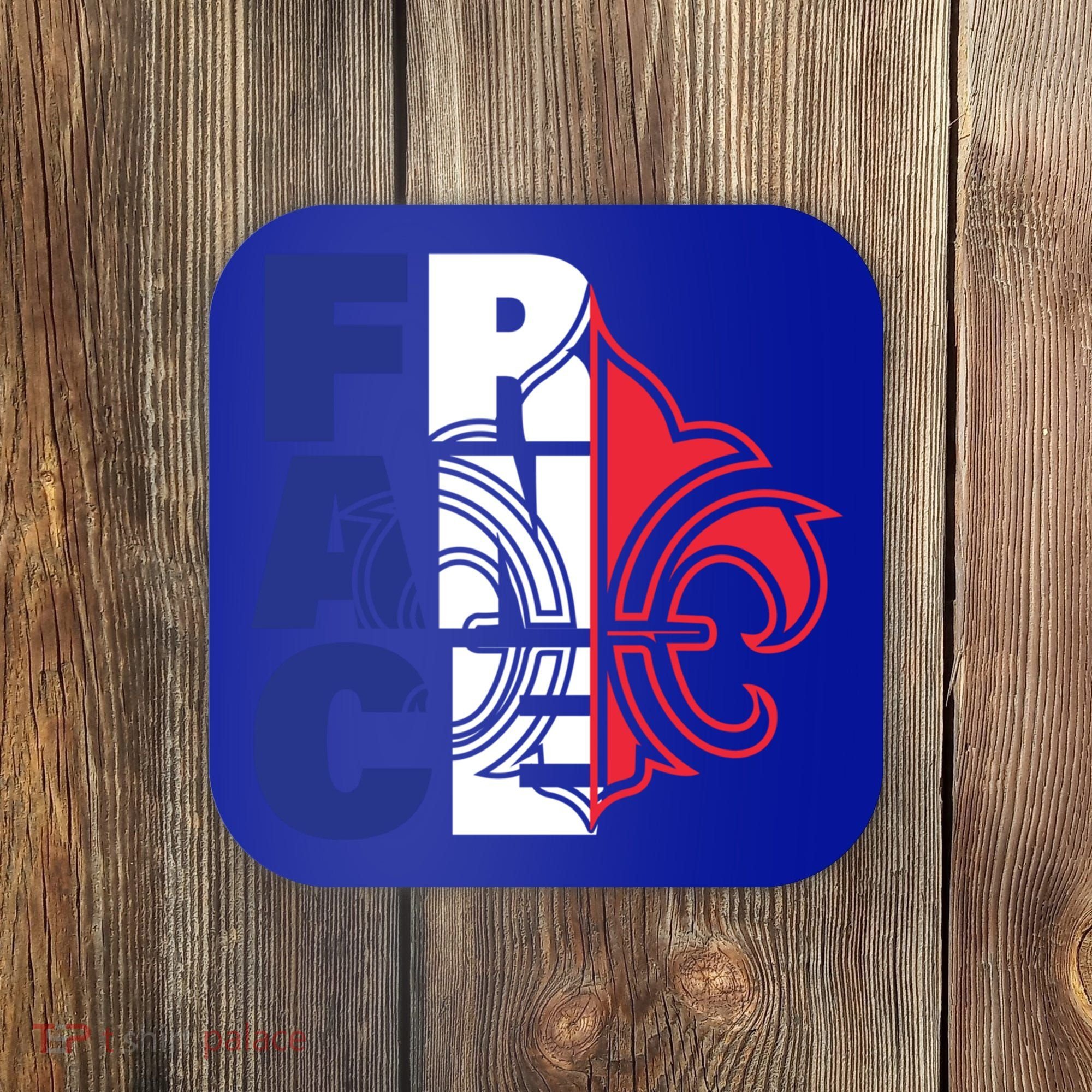 France Flag And Fleurdelis Patriotic Elegance Gift Coaster