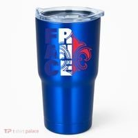 France Flag And Fleurdelis Patriotic Elegance Gift Tumbler thumb 0