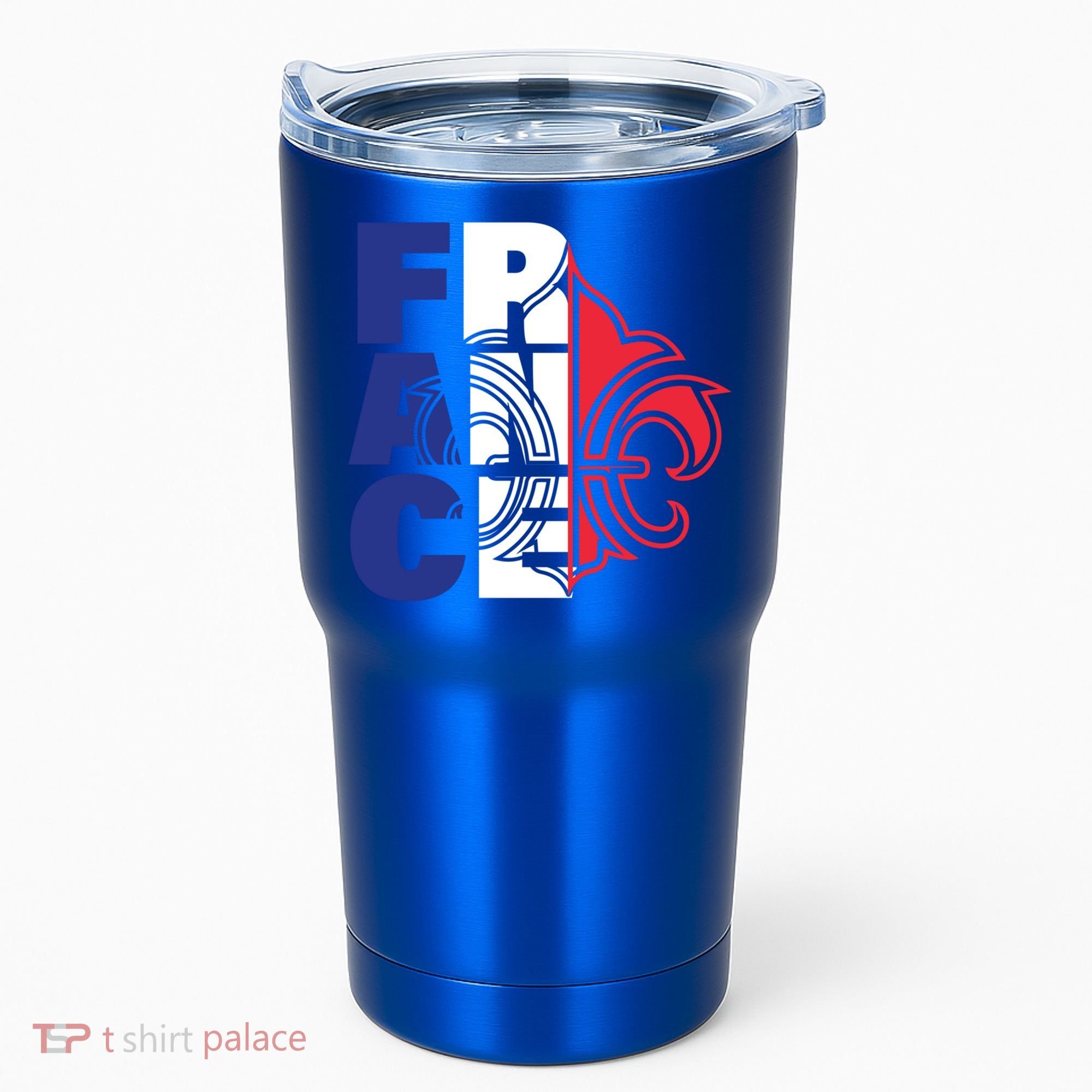 France Flag And Fleurdelis Patriotic Elegance Gift Tumbler