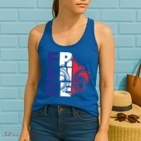 France Flag And Fleurdelis Patriotic Elegance Gift Women's Tank Top thumb 2
