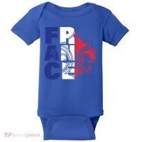 France Flag And Fleurdelis Patriotic Elegance Gift Baby Bodysuit thumb 0