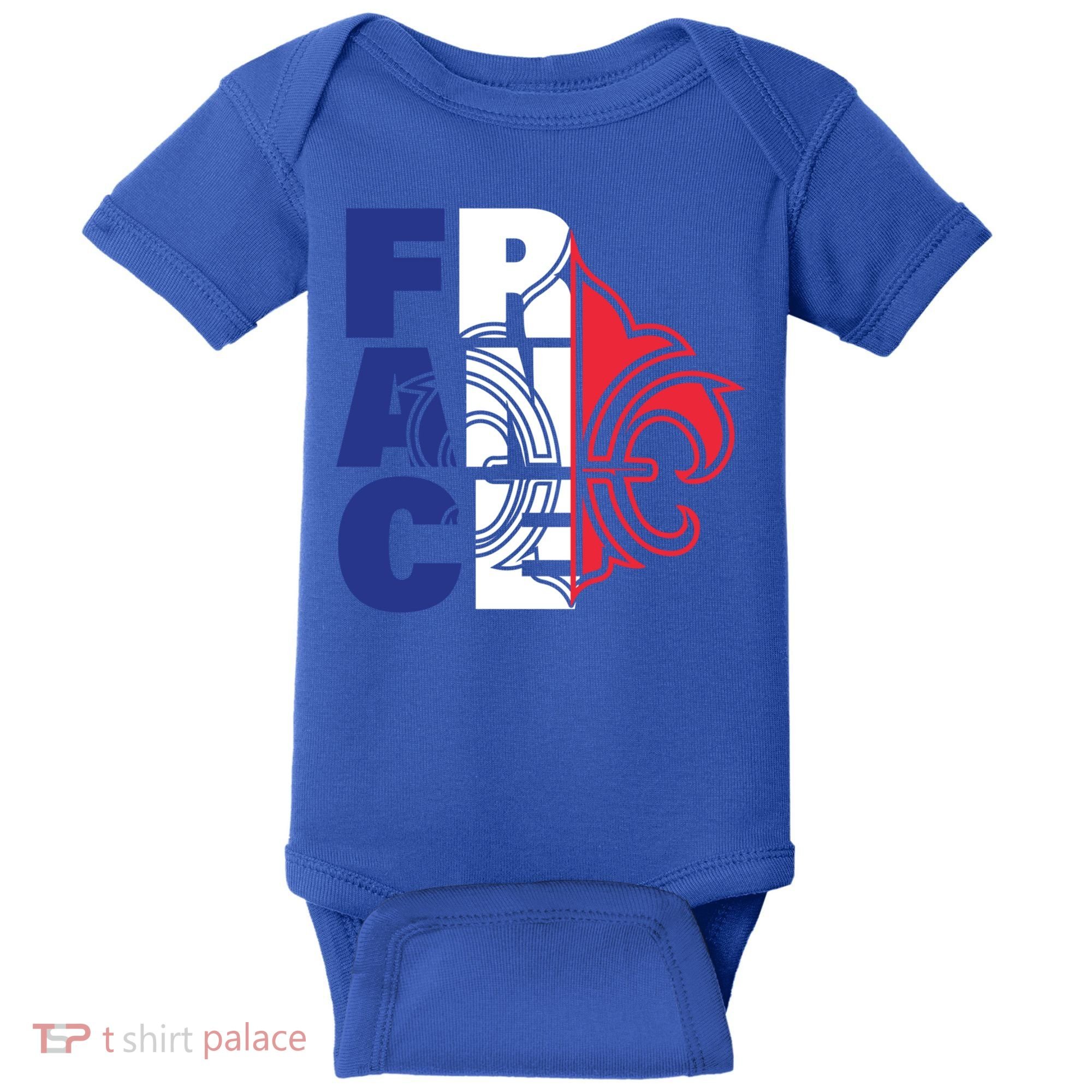 France Flag And Fleurdelis Patriotic Elegance Gift Baby Bodysuit