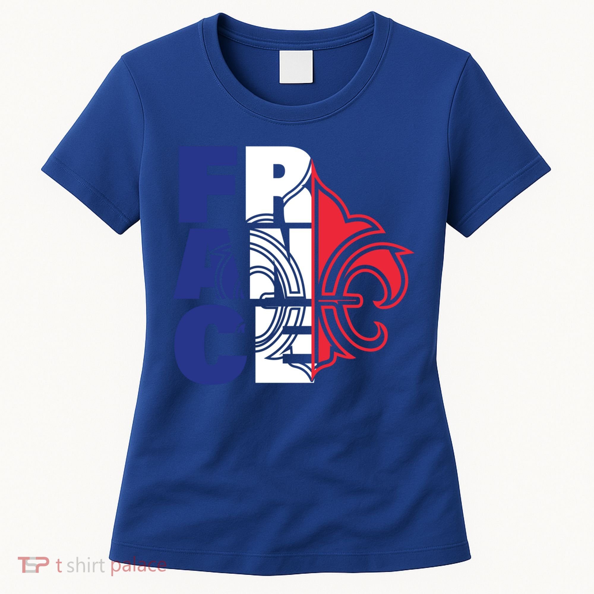 France Flag And Fleurdelis Patriotic Elegance Gift Women's T-Shirt